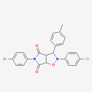 5-(4-bromophenyl)-2-(4-chlorophenyl)-3-(p-tolyl)dihydro-2H-pyrrolo[3,4-d]isoxazole-4,6(5H,6aH)-dione