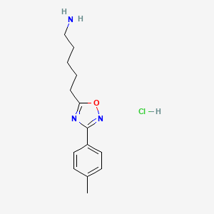 5-[3-(4-Methylphenyl)-1,2,4-oxadiazol-5-yl]pentan-1-amine hydrochloride