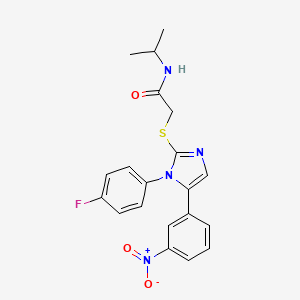 2-((1-(4-fluorophenyl)-5-(3-nitrophenyl)-1H-imidazol-2-yl)thio)-N-isopropylacetamide