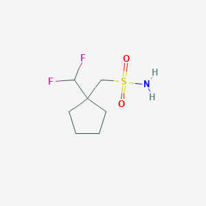 molecular formula C7H13F2NO2S B2890322 [1-(Difluoromethyl)cyclopentyl]methanesulfonamide CAS No. 2126177-50-0