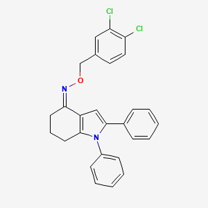 1,2-diphenyl-1,5,6,7-tetrahydro-4H-indol-4-one O-(3,4-dichlorobenzyl)oxime