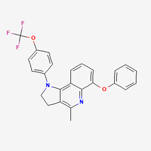 4-Methyl-6-phenoxy-1-[4-(trifluoromethoxy)phenyl]-2,3-dihydropyrrolo[3,2-c]quinoline
