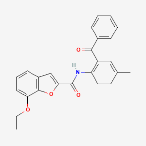 molecular formula C25H21NO4 B2890334 N-(2-benzoyl-4-methylphenyl)-7-ethoxy-1-benzofuran-2-carboxamide CAS No. 921800-89-7