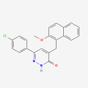 6-(4-Chlorophenyl)-4-[(2-methoxynaphthalen-1-yl)methyl]pyridazin-3-ol