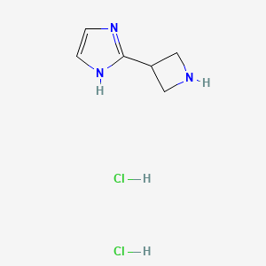 molecular formula C6H11Cl2N3 B2890339 2-(Azetidin-3-yl)-1H-imidazole dihydrochloride CAS No. 2225146-94-9