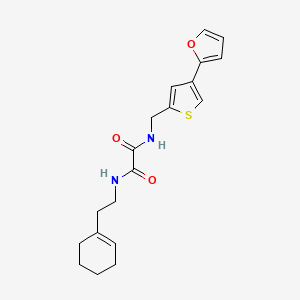 molecular formula C19H22N2O3S B2890342 N'-[2-(cyclohex-1-en-1-yl)ethyl]-N-{[4-(furan-2-yl)thiophen-2-yl]methyl}ethanediamide CAS No. 2380033-53-2