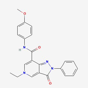5-ethyl-N-(4-methoxyphenyl)-3-oxo-2-phenyl-3,5-dihydro-2H-pyrazolo[4,3-c]pyridine-7-carboxamide