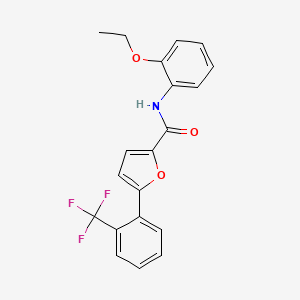 molecular formula C20H16F3NO3 B2890363 N-(2-乙氧基苯基)-5-[2-(三氟甲基)苯基]呋喃-2-甲酰胺 CAS No. 831178-58-6