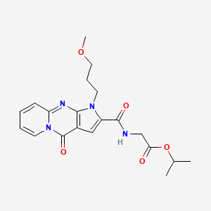 molecular formula C20H24N4O5 B2890371 异丙基 2-(1-(3-甲氧基丙基)-4-氧代-1,4-二氢吡啶并[1,2-a]吡咯并[2,3-d]嘧啶-2-甲酰胺)乙酸酯 CAS No. 900873-69-0