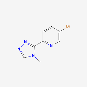 molecular formula C8H7BrN4 B2890378 5-Bromo-2-(4-methyl-4H-1,2,4-triazol-3-yl)pyridine CAS No. 1545489-02-8