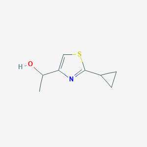 molecular formula C8H11NOS B2890391 1-(2-环丙基-1,3-噻唑-4-基)乙醇 CAS No. 1339731-23-5