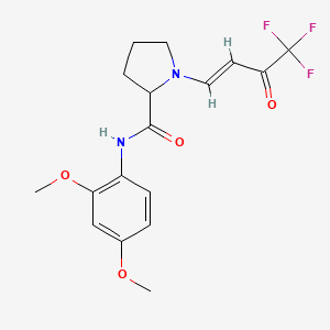 molecular formula C17H19F3N2O4 B2890394 N-(2,4-dimethoxyphenyl)-1-[(E)-4,4,4-trifluoro-3-oxobut-1-enyl]pyrrolidine-2-carboxamide CAS No. 1009703-96-1