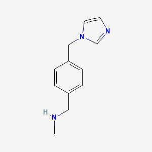 molecular formula C12H15N3 B2890403 {[4-(1H-imidazol-1-ylmethyl)phenyl]methyl}(methyl)amine CAS No. 864068-89-3