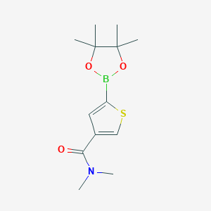 molecular formula C13H20BNO3S B2890405 N,N-Dimethyl-5-(4,4,5,5-tetramethyl-1,3,2-dioxaborolan-2-yl)thiophene-3-carboxamide CAS No. 2377610-18-7