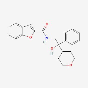 molecular formula C22H23NO4 B2890416 N-[2-hydroxy-2-(oxan-4-yl)-2-phenylethyl]-1-benzofuran-2-carboxamide CAS No. 2034238-69-0