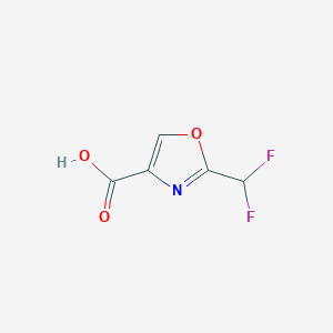 molecular formula C5H3F2NO3 B2890435 2-(Difluoromethyl)-1,3-oxazole-4-carboxylic acid CAS No. 1627894-70-5