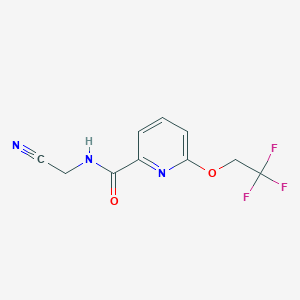 molecular formula C10H8F3N3O2 B2890452 N-(Cyanomethyl)-6-(2,2,2-trifluoroethoxy)pyridine-2-carboxamide CAS No. 1385423-06-2
