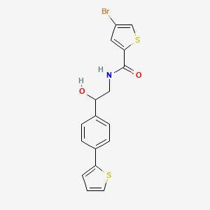 molecular formula C17H14BrNO2S2 B2890455 4-bromo-N-{2-hydroxy-2-[4-(thiophen-2-yl)phenyl]ethyl}thiophene-2-carboxamide CAS No. 2380179-80-4