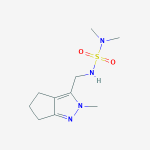molecular formula C10H18N4O2S B2890467 3-[(Dimethylsulfamoylamino)methyl]-2-methyl-5,6-dihydro-4H-cyclopenta[c]pyrazole CAS No. 2034454-54-9