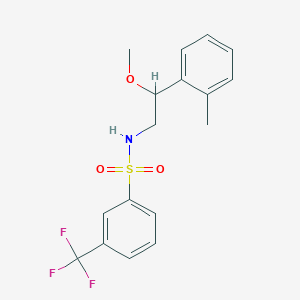 molecular formula C17H18F3NO3S B2890503 N-(2-methoxy-2-(o-tolyl)ethyl)-3-(trifluoromethyl)benzenesulfonamide CAS No. 1797556-61-6
