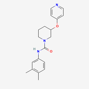 molecular formula C19H23N3O2 B2890533 N-(3,4-dimethylphenyl)-3-(pyridin-4-yloxy)piperidine-1-carboxamide CAS No. 2034525-62-5