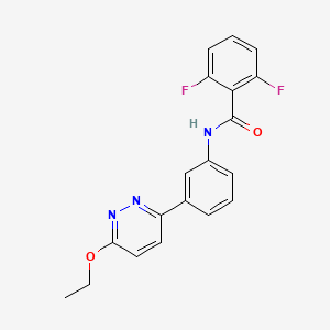 molecular formula C19H15F2N3O2 B2890535 N-[3-(6-ethoxypyridazin-3-yl)phenyl]-2,6-difluorobenzamide CAS No. 899986-55-1
