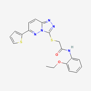 molecular formula C19H17N5O2S2 B2890537 N-(2-ethoxyphenyl)-2-{[6-(thiophen-2-yl)-[1,2,4]triazolo[4,3-b]pyridazin-3-yl]sulfanyl}acetamide CAS No. 894049-35-5