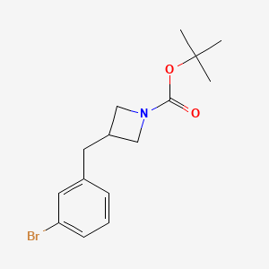 molecular formula C15H20BrNO2 B2890540 tert-Butyl 3-[(3-bromophenyl)methyl]azetidine-1-carboxylate CAS No. 2044713-99-5