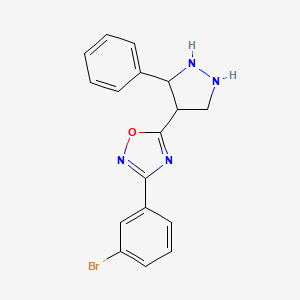 3-(3-Bromophenyl)-5-(3-phenylpyrazolidin-4-yl)-1,2,4-oxadiazole