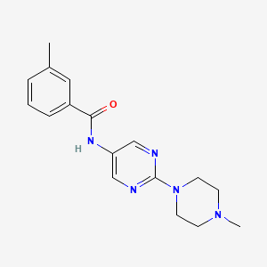 3-methyl-N-(2-(4-methylpiperazin-1-yl)pyrimidin-5-yl)benzamide