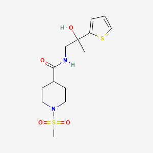 N-(2-hydroxy-2-(thiophen-2-yl)propyl)-1-(methylsulfonyl)piperidine-4-carboxamide