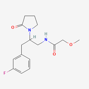 N-(3-(3-fluorophenyl)-2-(2-oxopyrrolidin-1-yl)propyl)-2-methoxyacetamide