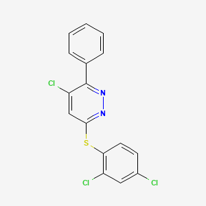 4-Chloro-6-[(2,4-dichlorophenyl)sulfanyl]-3-phenylpyridazine