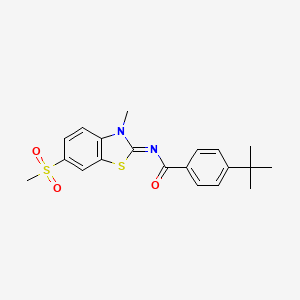 4-tert-butyl-N-(3-methyl-6-methylsulfonyl-1,3-benzothiazol-2-ylidene)benzamide