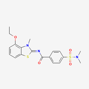 4-(dimethylsulfamoyl)-N-(4-ethoxy-3-methyl-1,3-benzothiazol-2-ylidene)benzamide