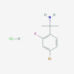 2-(4-Bromo-2-fluorophenyl)propan-2-amine;hydrochloride