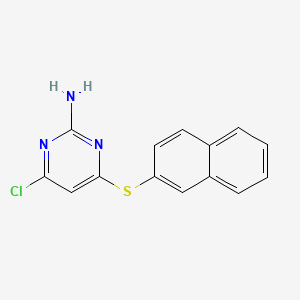 4-Chloro-6-(2-naphthylsulfanyl)-2-pyrimidinamine