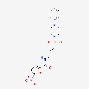 5-nitro-N-(3-((4-phenylpiperazin-1-yl)sulfonyl)propyl)furan-2-carboxamide
