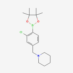 2-Chloro-4-(piperidinomethyl)phenylboronic acid, pinacol ester