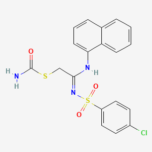 S-[(2Z)-2-(4-chlorophenyl)sulfonylimino-2-(naphthalen-1-ylamino)ethyl] carbamothioate