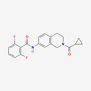 N-(2-(cyclopropanecarbonyl)-1,2,3,4-tetrahydroisoquinolin-7-yl)-2,6-difluorobenzamide
