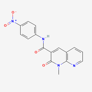 1-methyl-N-(4-nitrophenyl)-2-oxo-1,2-dihydro-1,8-naphthyridine-3-carboxamide