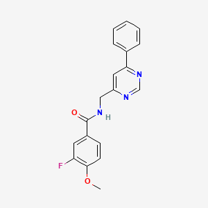3-fluoro-4-methoxy-N-((6-phenylpyrimidin-4-yl)methyl)benzamide