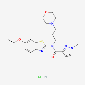 N-(6-ethoxybenzo[d]thiazol-2-yl)-1-methyl-N-(3-morpholinopropyl)-1H-pyrazole-3-carboxamide hydrochloride