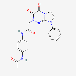 N-(4-acetamidophenyl)-2-(3,4-dioxo-8-phenyl-3,4,7,8-tetrahydroimidazo[2,1-c][1,2,4]triazin-2(6H)-yl)acetamide