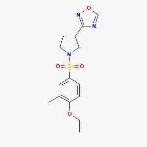 3-(1-((4-Ethoxy-3-methylphenyl)sulfonyl)pyrrolidin-3-yl)-1,2,4-oxadiazole