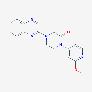 molecular formula C18H17N5O2 B2890620 1-(2-Methoxypyridin-4-yl)-4-(quinoxalin-2-yl)piperazin-2-one CAS No. 2380088-66-2