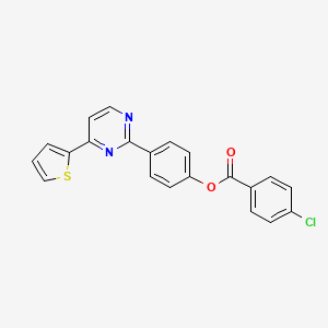 4-[4-(2-Thienyl)-2-pyrimidinyl]phenyl 4-chlorobenzenecarboxylate