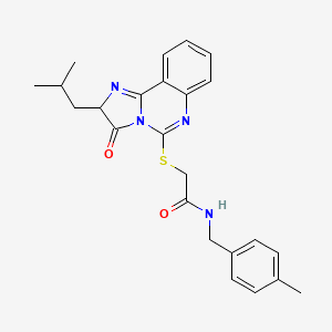 2-((2-isobutyl-3-oxo-2,3-dihydroimidazo[1,2-c]quinazolin-5-yl)thio)-N-(4-methylbenzyl)acetamide