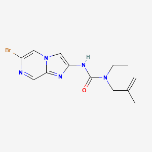 molecular formula C13H16BrN5O B2890642 1-{6-Bromoimidazo[1,2-a]pyrazin-2-yl}-3-ethyl-3-(2-methylprop-2-en-1-yl)urea CAS No. 2094717-93-6